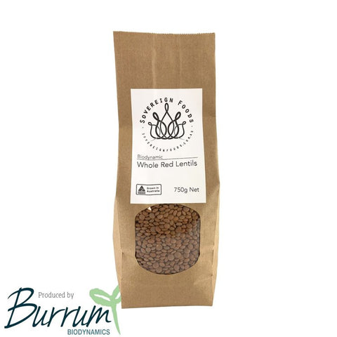 Lentils Red Whole Biodynamic 750g
