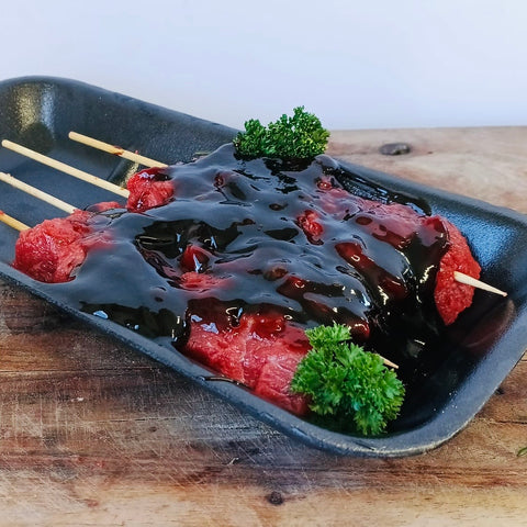 Honey BBQ Beef Kebabs