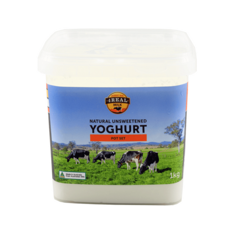 Yoghurt Natural Unsweetened Pot Set - 1kg